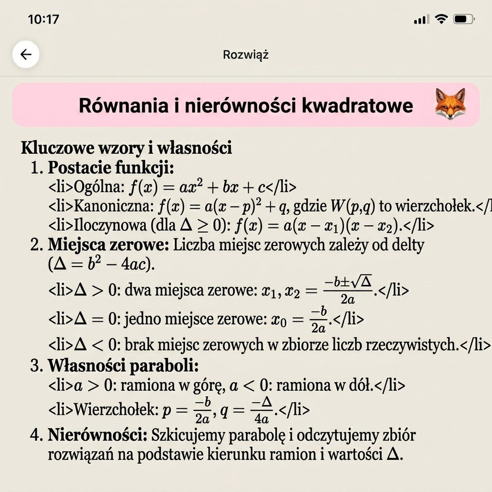 Matematyka Matura 2026 nauka
